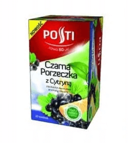 POSTI HERBATA OWOCOWA CZARNA PORZECZKA CYTRYNA  EX 20TB