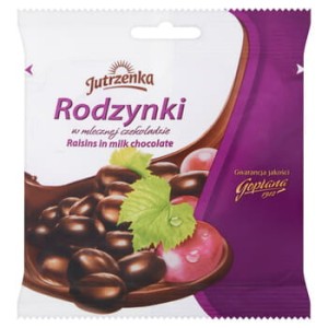 RODZYNKI W CZEKOLADZIE MLECZNEJ 80G JUTRZENKA