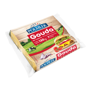 SER TOPIONY PLASTRY GOUDA 130G POLMLEK