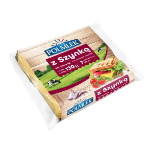 SER TOPIONY PLASTRY Z SZYNKĄ 130G POLMLEK