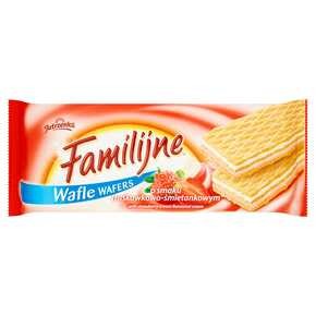 WAFLE FAMILIJNE TRUSKAWKOWO-ŚMIETANKOWE 180G