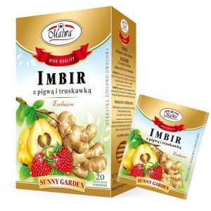 MALWA HERBATA OWOCOWA IMBIR Z PIGWĄ I TRUSKAWKĄ 20X2G
