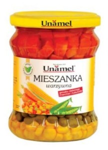 MIESZANKA 3-SKŁADNIKOWA MARCHEWKA z GROSZKIEM I KUKURYDZĄ 500ML UNAMEL