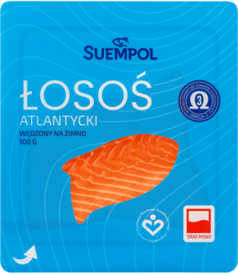 ŁOSOŚ ATLANTYCKI PLASTRY 100G SUEMPOL