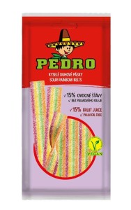 ŻELKI PEDRO 80G SOUR RAINBOW BELTS