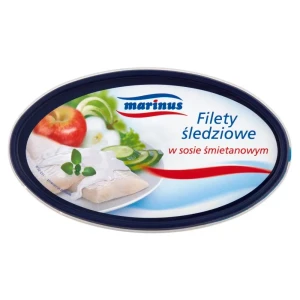 MARINUS  FILETY ŚLEDZIOWE W SOSIE ŚMIETANOWYM 300G LISNER