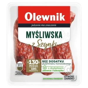 KIEŁBASA MYŚLIWSKA Z SZYNKI 180G OLEWNIK