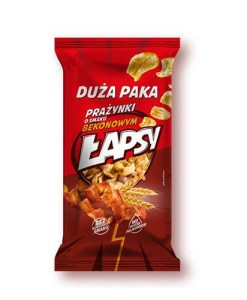 ŁAPSY PRAŻYNKI BEKONOWE 120/130G TRADYCYJNE 