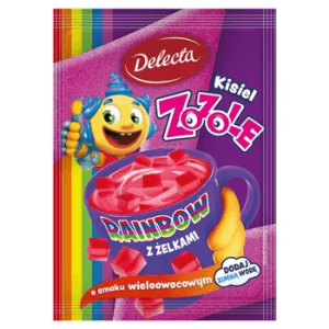 KISIEL NA ZIMNO DELECTA 34G ZOZOLE Z ŻELKAMI O SMAKU WIELOOWOCOWYM