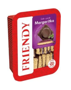 CIASTKA MARGARITKA Z GALARETKĄ Z CZARNEJ PORZECZKI W POLEWIE 600G ELVAN