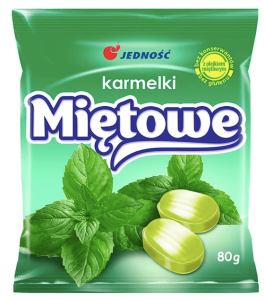 KARMELKI MIĘTOWE 80G JEDNOŚĆ